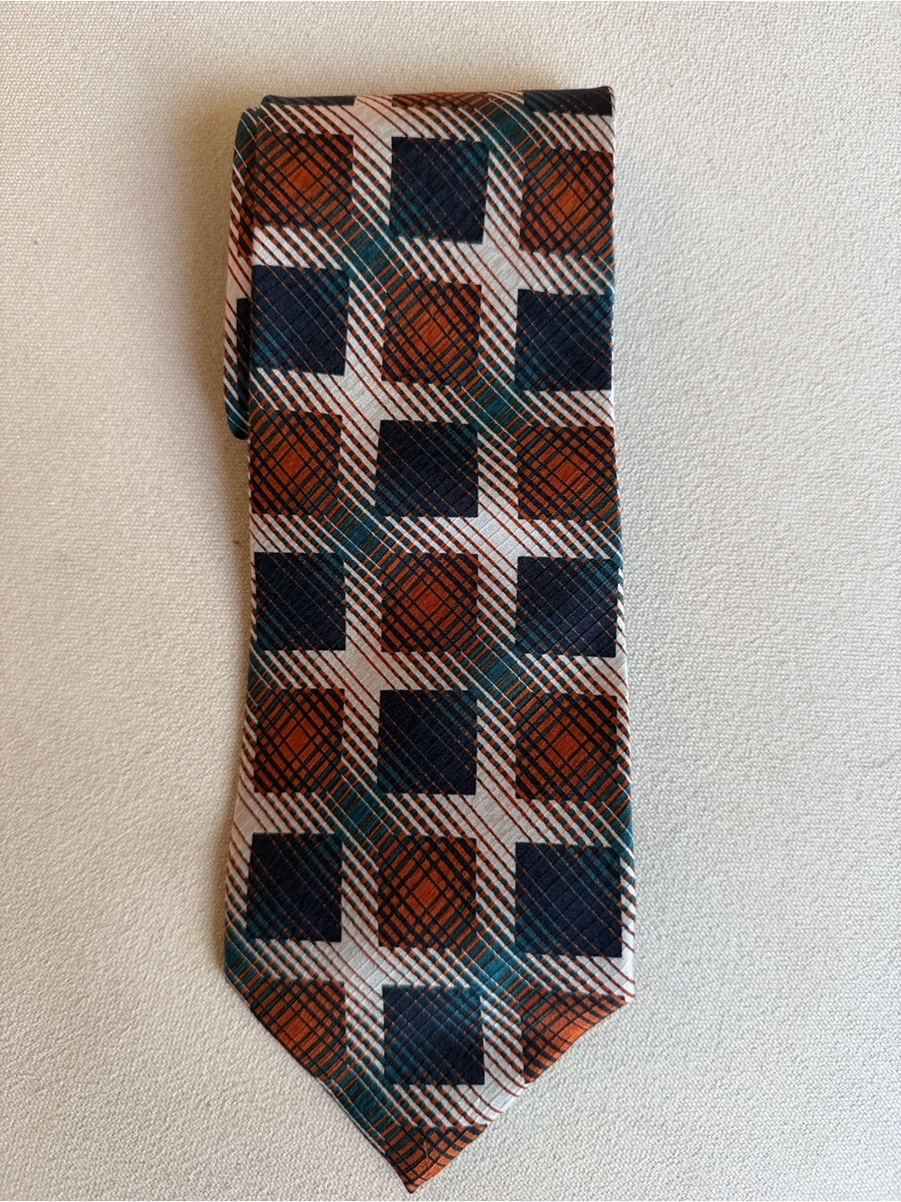 Vintage Jhane Barnes Original Fabric Silk Necktie Made in Japan Art to Wear